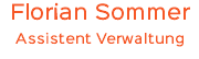 Florian Sommer Assistent Verwaltung